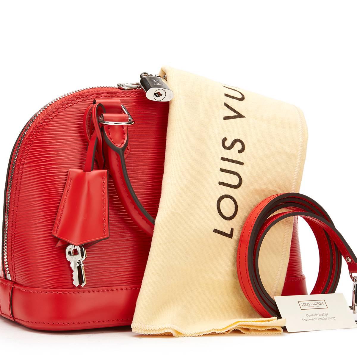 Louis Vuitton Coquelicot Red Epi Leather Alma BB 3