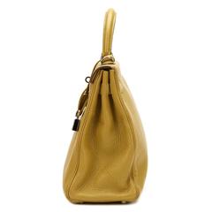 2008 Hermes Chartreuse Chevre Mysore Leather Kelly 32cm Retourne
