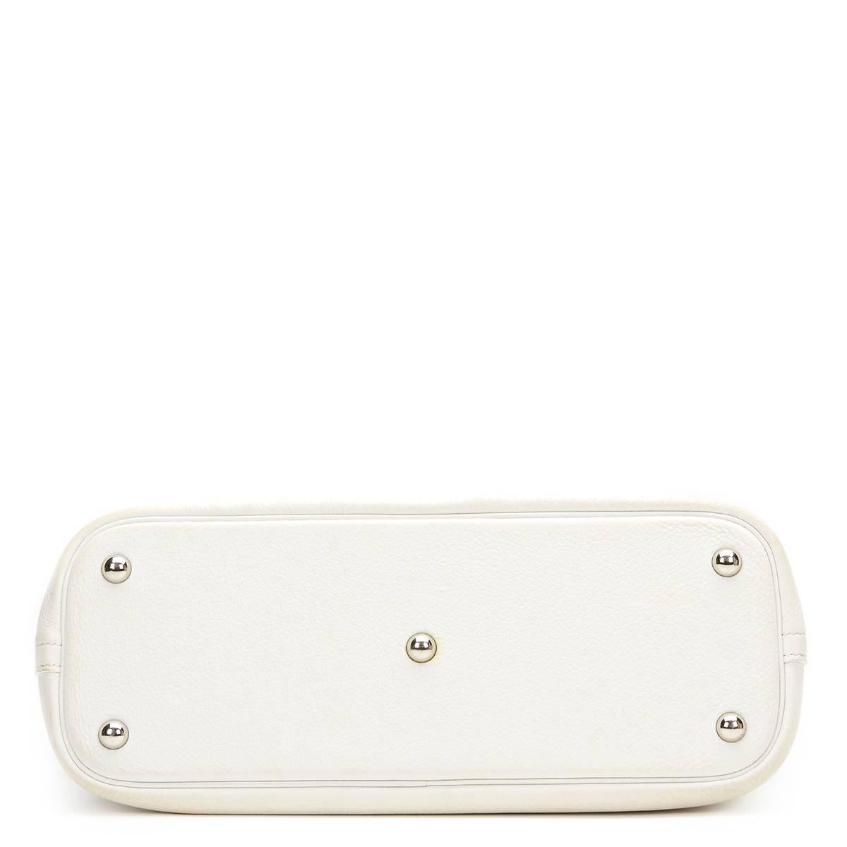 2006 Hermes White Togo Leather Bolide 31cm In Good Condition In Bishop's Stortford, Hertfordshire