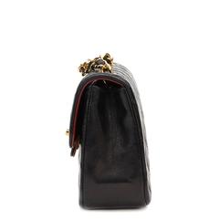 1980s Chanel Black Quilted Lambskin Vintage Mini Flap Bag