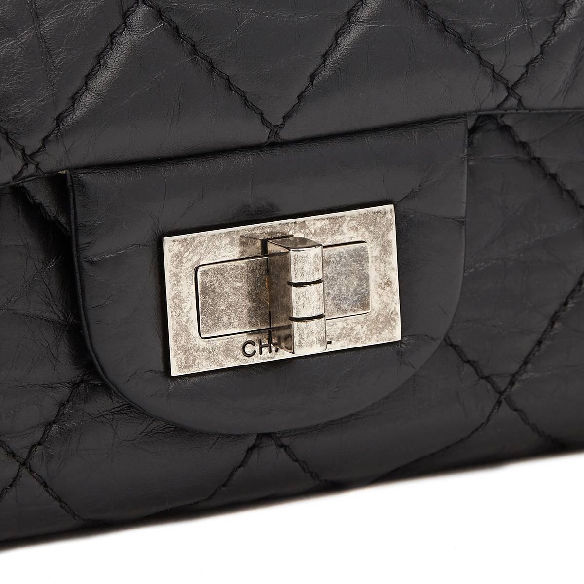 2008 Chanel Black Aged Calfskin 2.55 227 Reissue Flap Bag 1