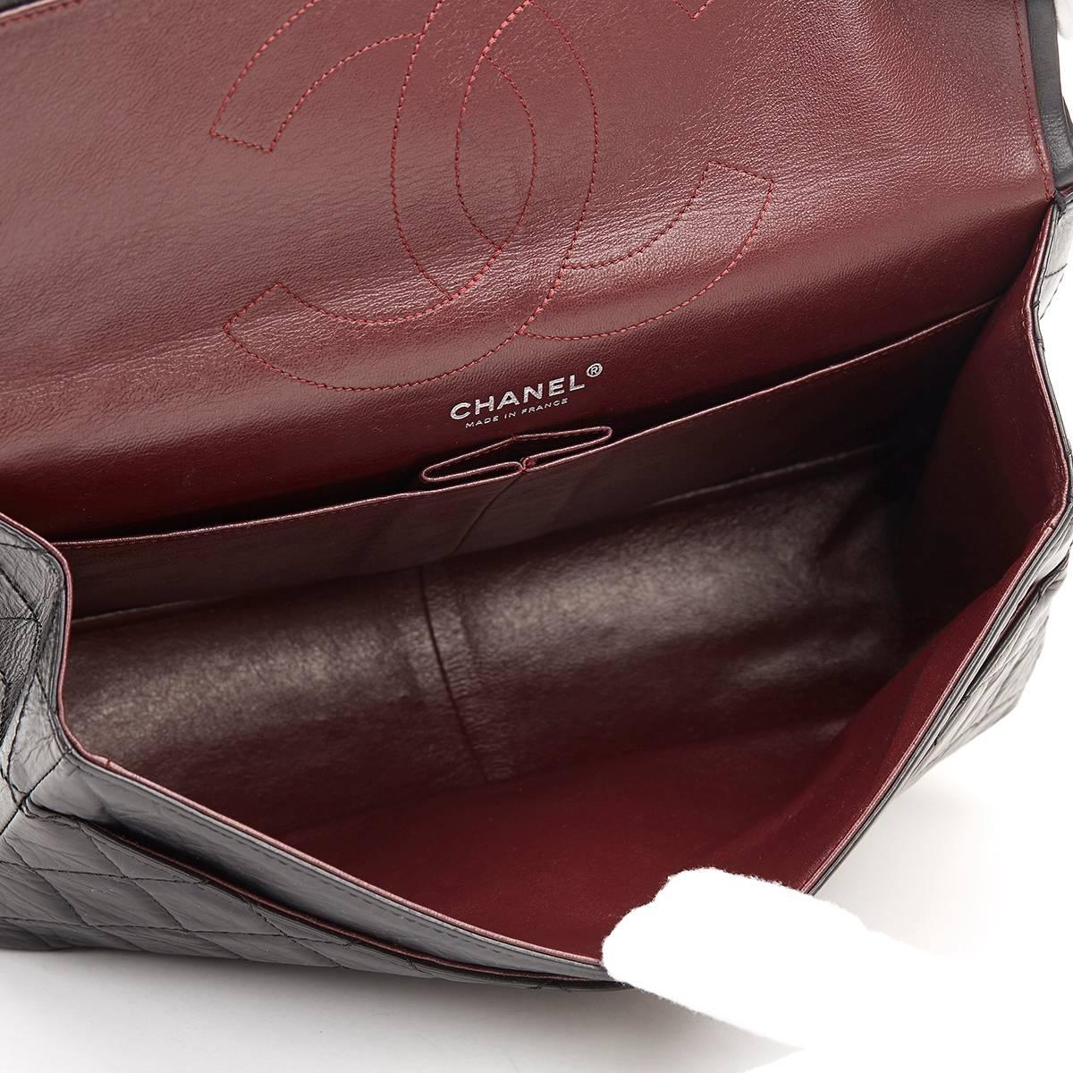 2008 Chanel Black Aged Calfskin 2.55 227 Reissue Flap Bag 5