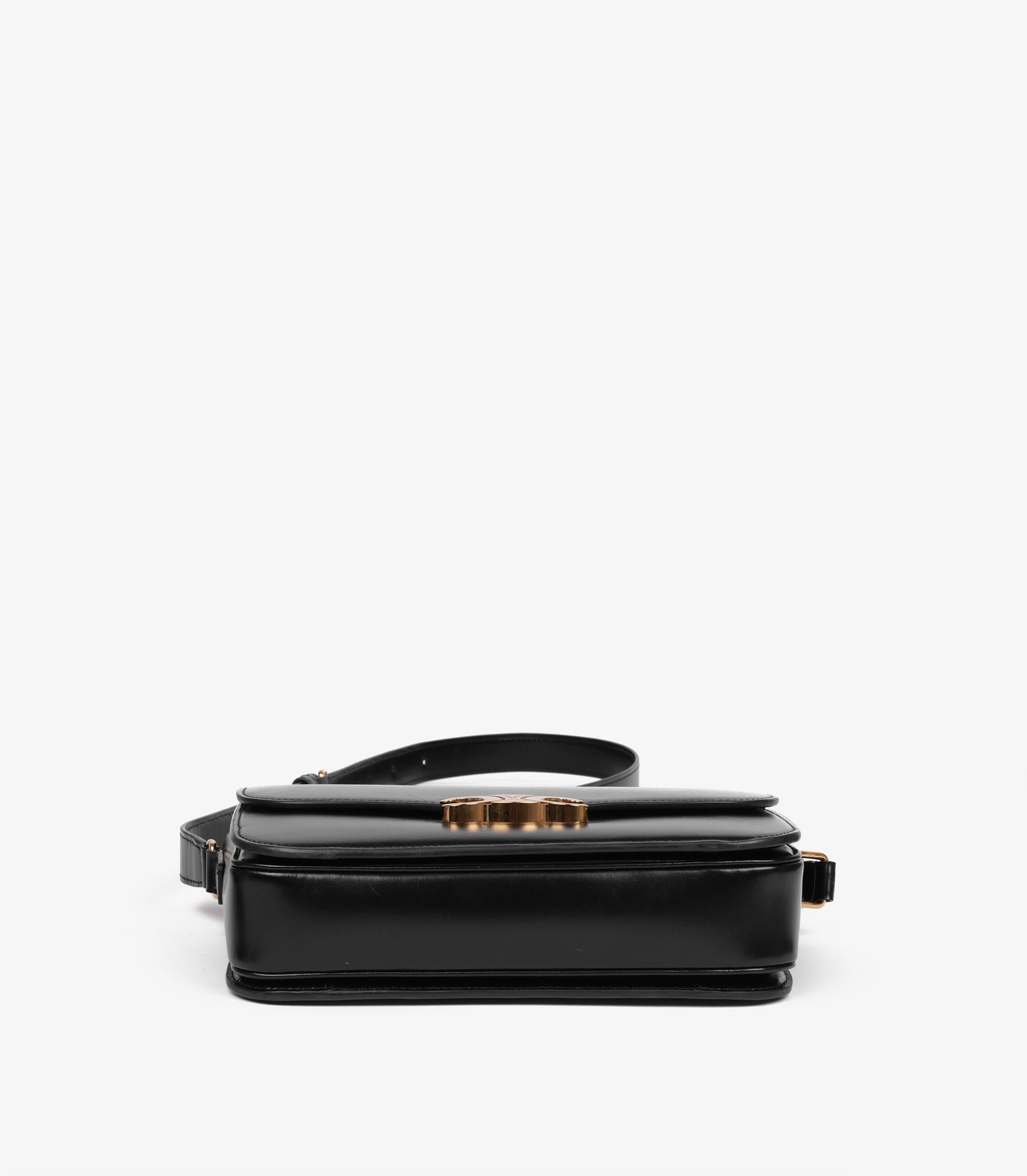 Celine Scatola nera in pelle di vitello Classique Triomphe in vendita 2