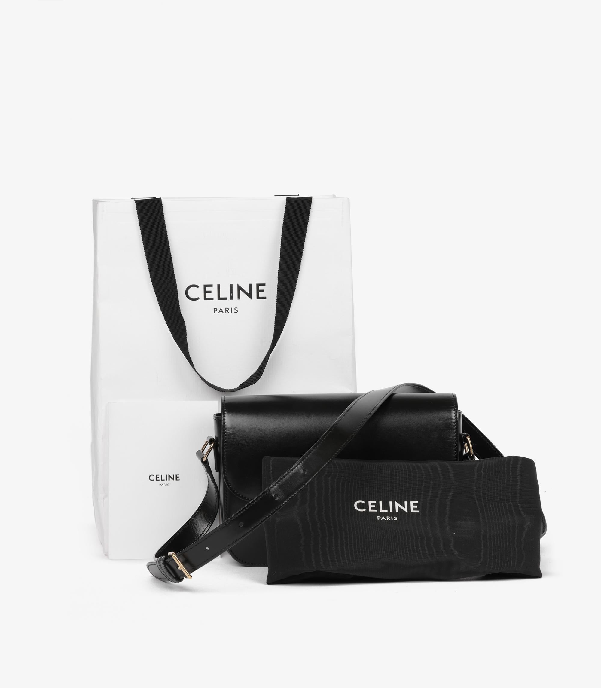 Celine Scatola nera in pelle di vitello Classique Triomphe in vendita 6