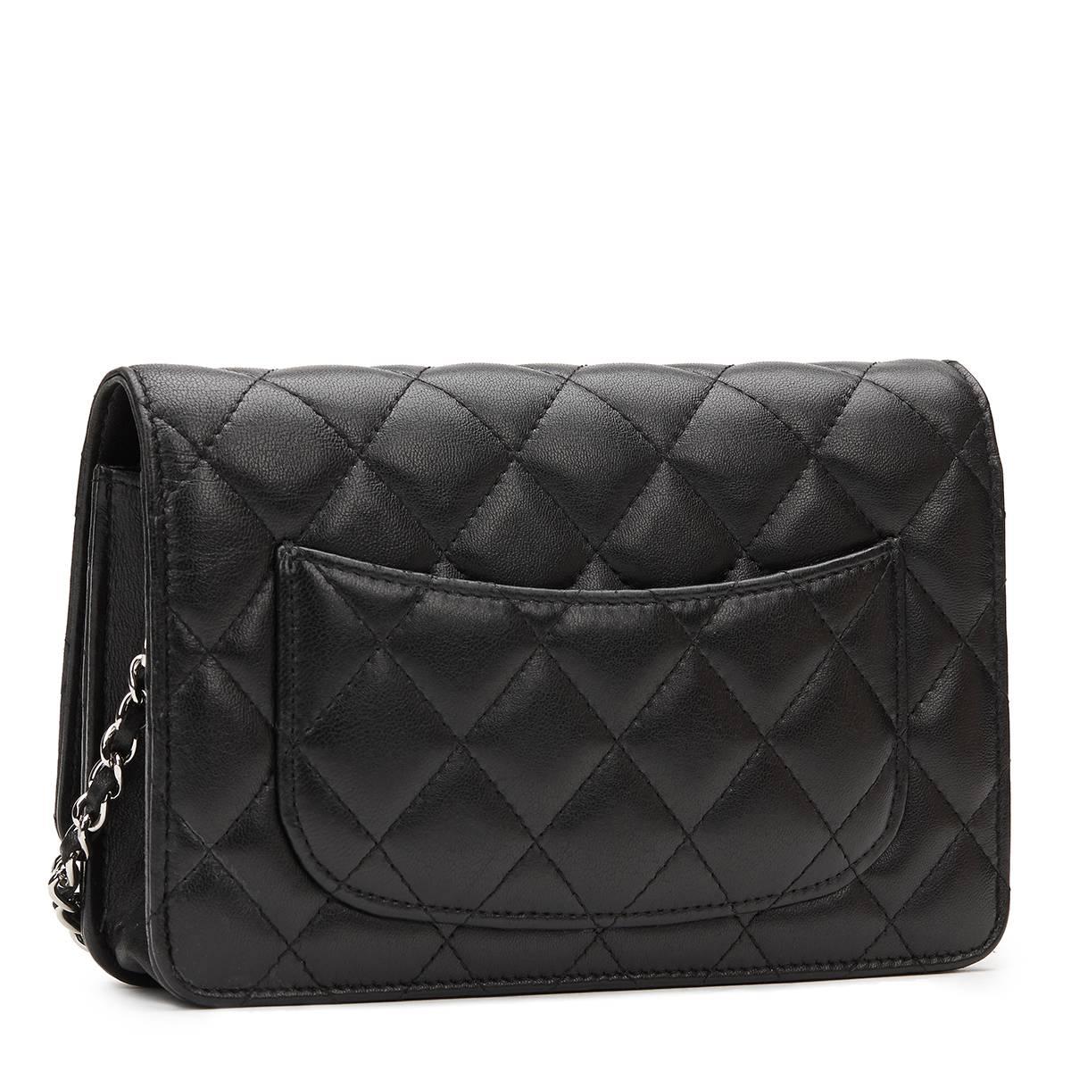 2015 Chanel Black Quilted Lambskin Wallet-on-Chain WOC 1