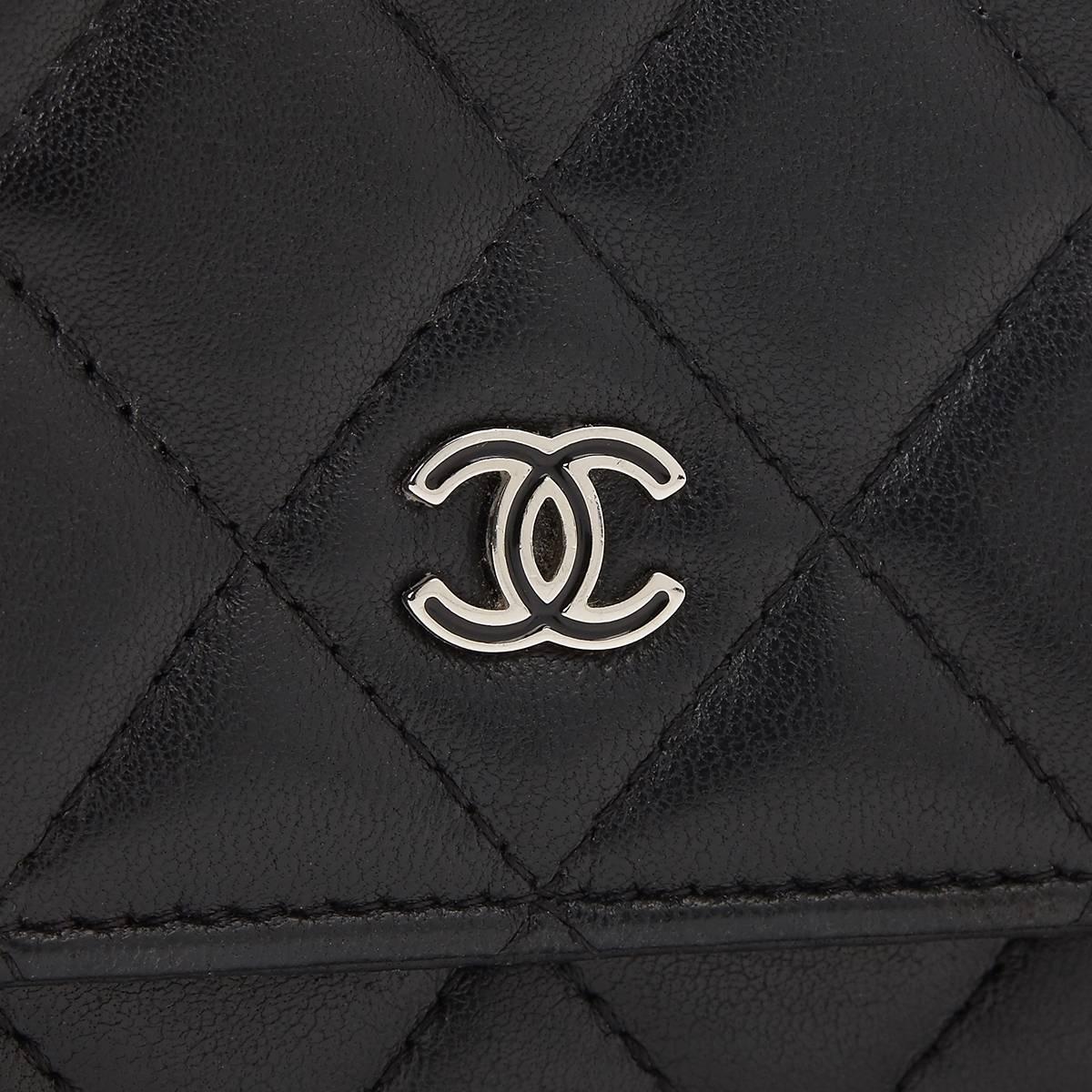 2015 Chanel Black Quilted Lambskin Wallet-on-Chain WOC 2