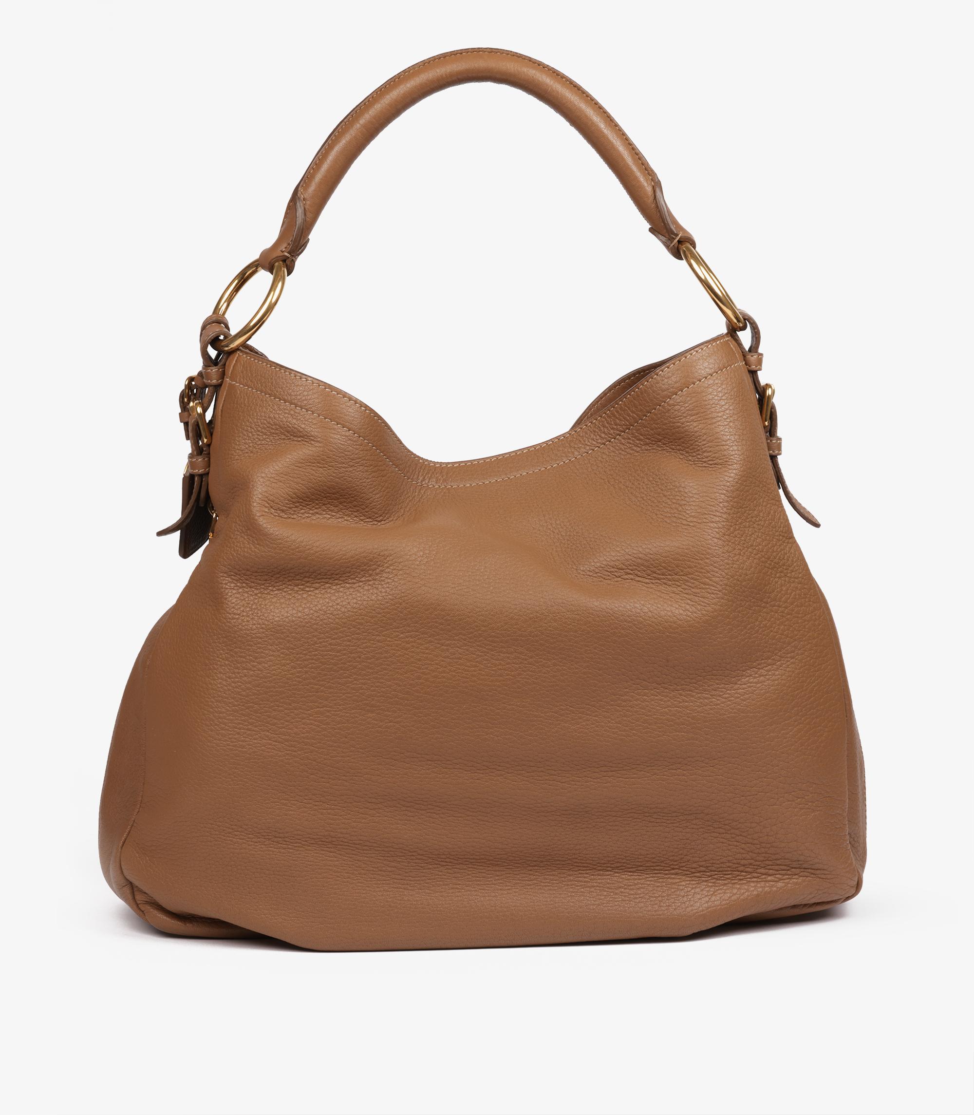 da uomo o donna Hobo grande con doppia cerniera in pelle di cervo di Prada in vendita