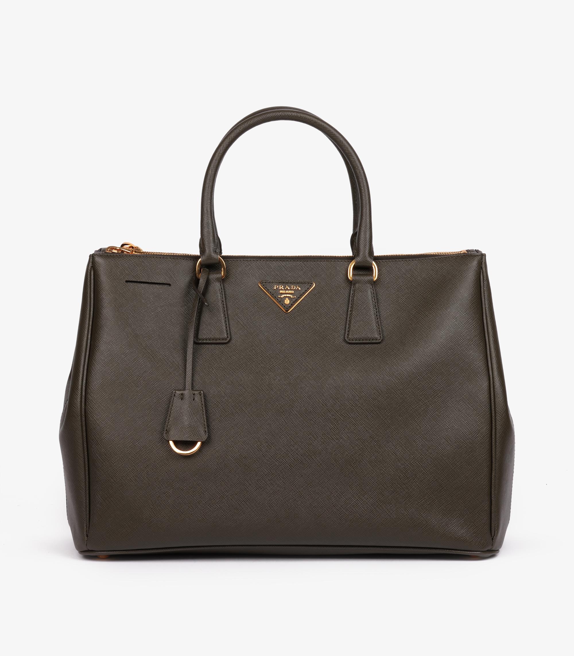 Prada Militare Saffiano Lux Leather Special Order Large Galleria Tote