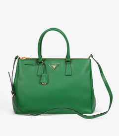 Prada Verde Saffiano Lux Leather Large Galleria Tote