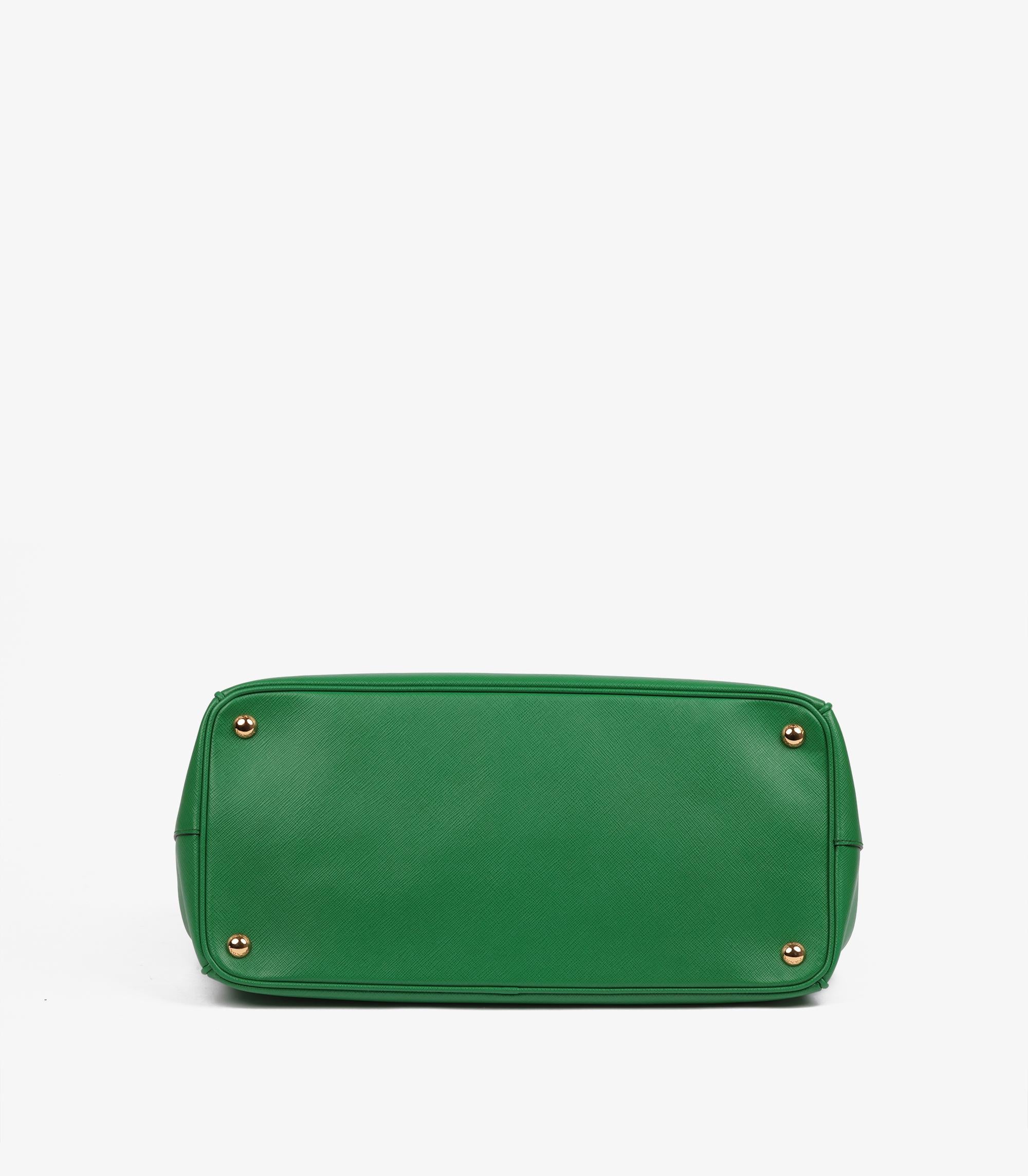 Prada Verde Saffiano Lux Leather Large Galleria Tote en vente 2