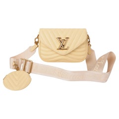 Louis Vuitton Banane Yellow Quilted Calfskin Leather New Wave Multi-Pochette