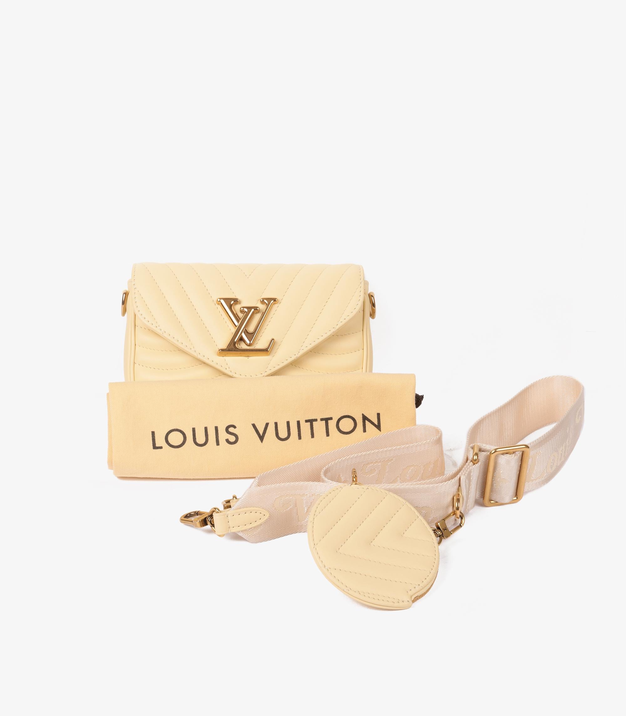 Louis Vuitton Bananengelbe gesteppte Kalbsleder New Wave Multi-Pochette aus Kalbsleder im Angebot 4