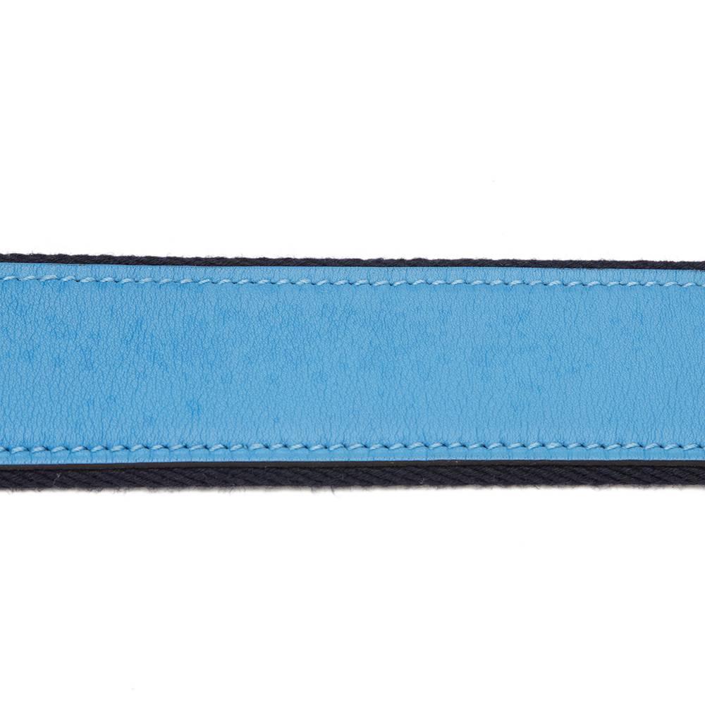 2014 Hermes Perforated Bleu Paradis Swift Leather & Blue Saphir Trim Berline 21 3