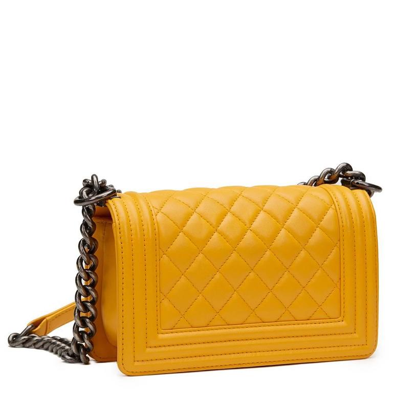 2010s Chanel Mustard Quilted Lambskin Small Le Boy at 1stDibs | chanel ...