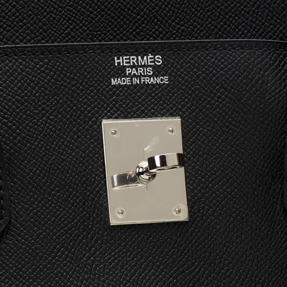 2011 Hermes Black Epsom Leather Birkin 40cm 4