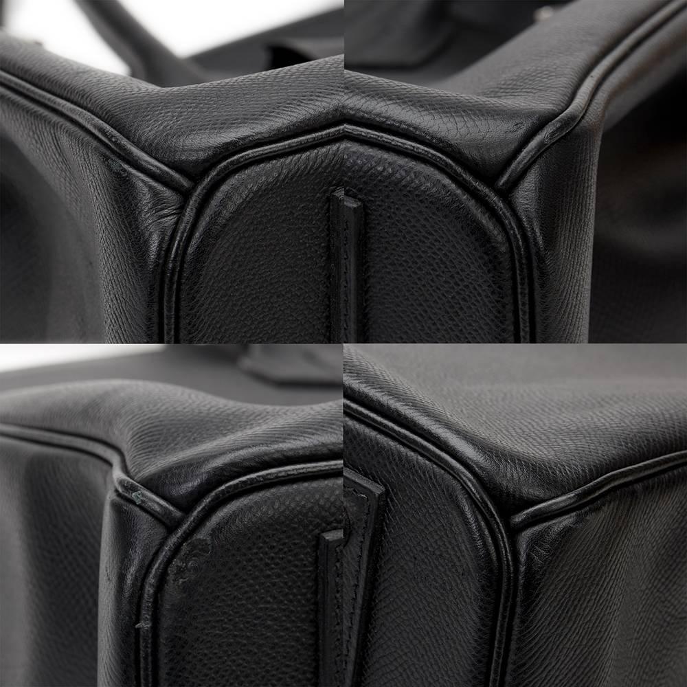 2011 Hermes Black Epsom Leather Birkin 40cm 6