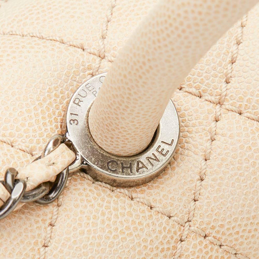 2016 Chanel Beige Caviar Leather Mini Coco Handle 1