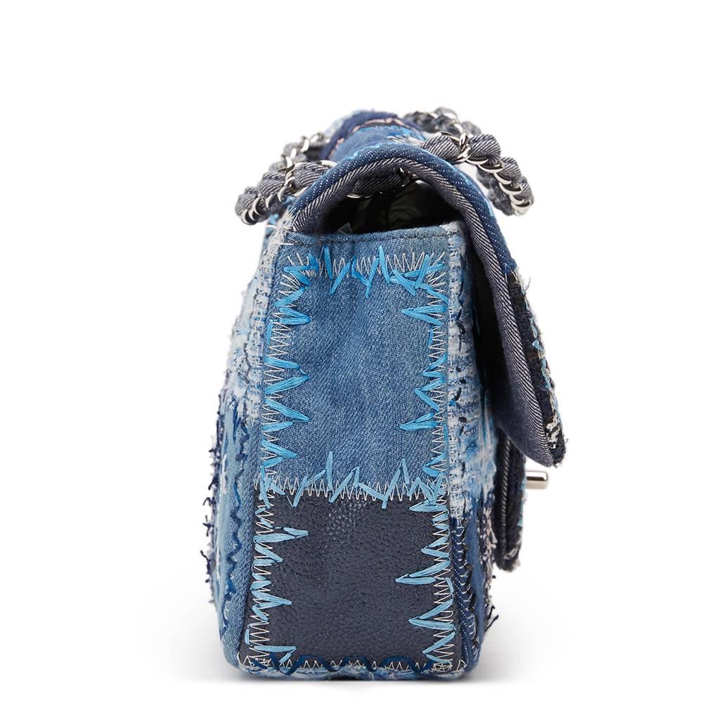 2015 Chanel Blau Denim Patchwork Klappe Tasche im Zustand „Hervorragend“ in Bishop's Stortford, Hertfordshire