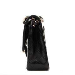 2000s Chanel Black Quilted Lambskin Medium Classic Double Flap Bag