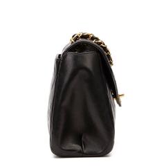 1990s Chanel Black Quilted Lambskin Vintage Classic Single Flap Bag