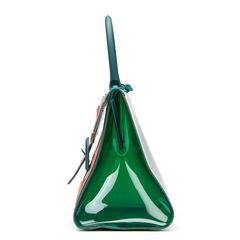 2017 Delvaux Green Tinted Vinyl 1829 Hero Brilliant MM