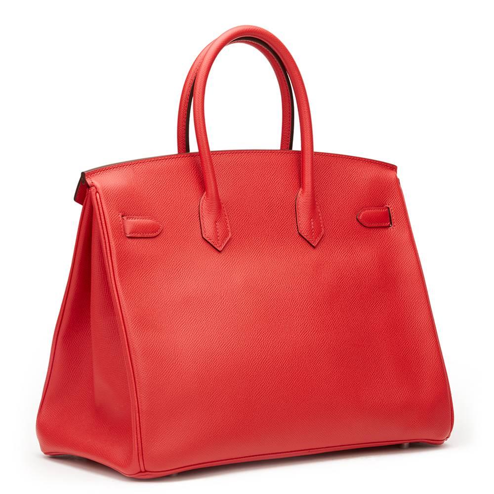 2010 Hermes Bougainvillier Epsom Leather Birkin 35cm 1