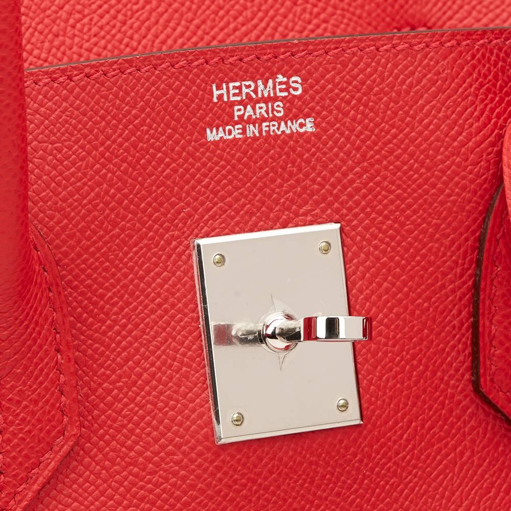 2010 Hermes Bougainvillier Epsom Leather Birkin 35cm 4