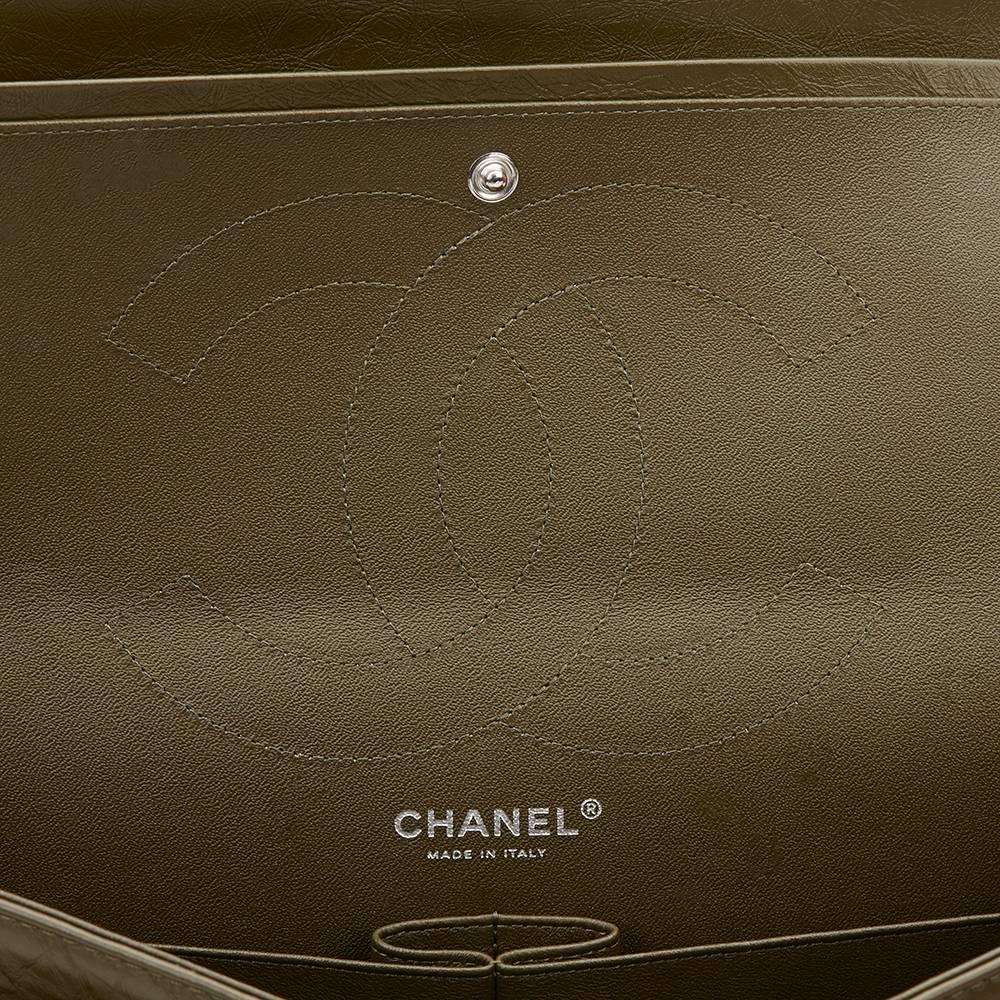 2014 Chanel Olive Aged Calfskin 2.55 Reissue 227 Double Flap Bag 4