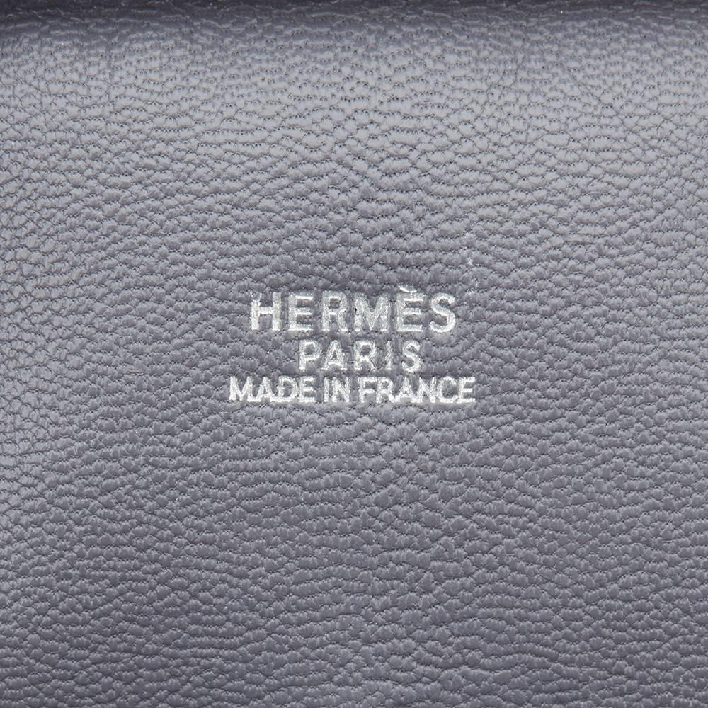 1999 Hermes Gris Agate Ostrich Leather Plume 32cm 5