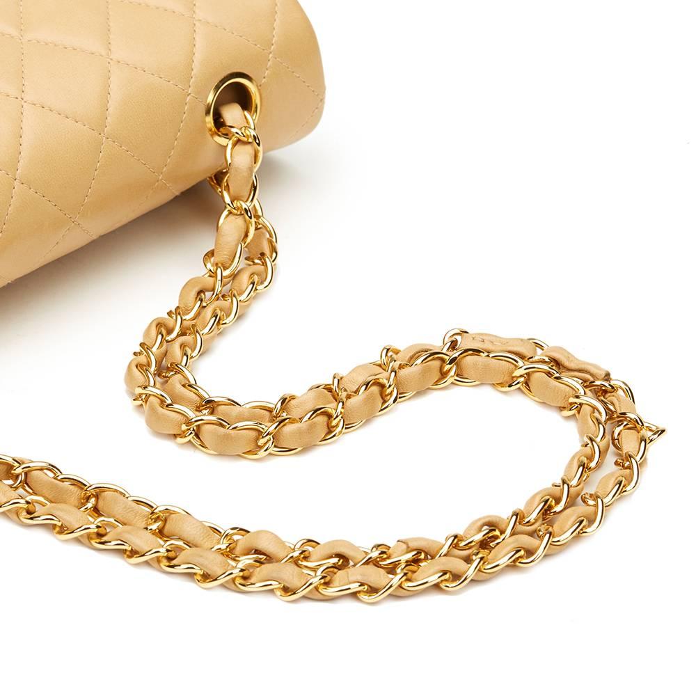 chanel quilted bag beige