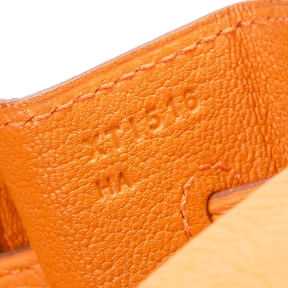 2016 Hermes Orange Clemence Leather Kelly 35cm Retourne 5