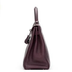 2008 Hermes Raisin Togo Leather Kelly 32cm Retourne