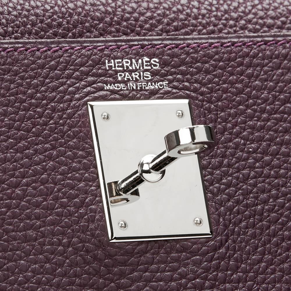 2008 Hermes Raisin Togo Leather Kelly 32cm Retourne 4