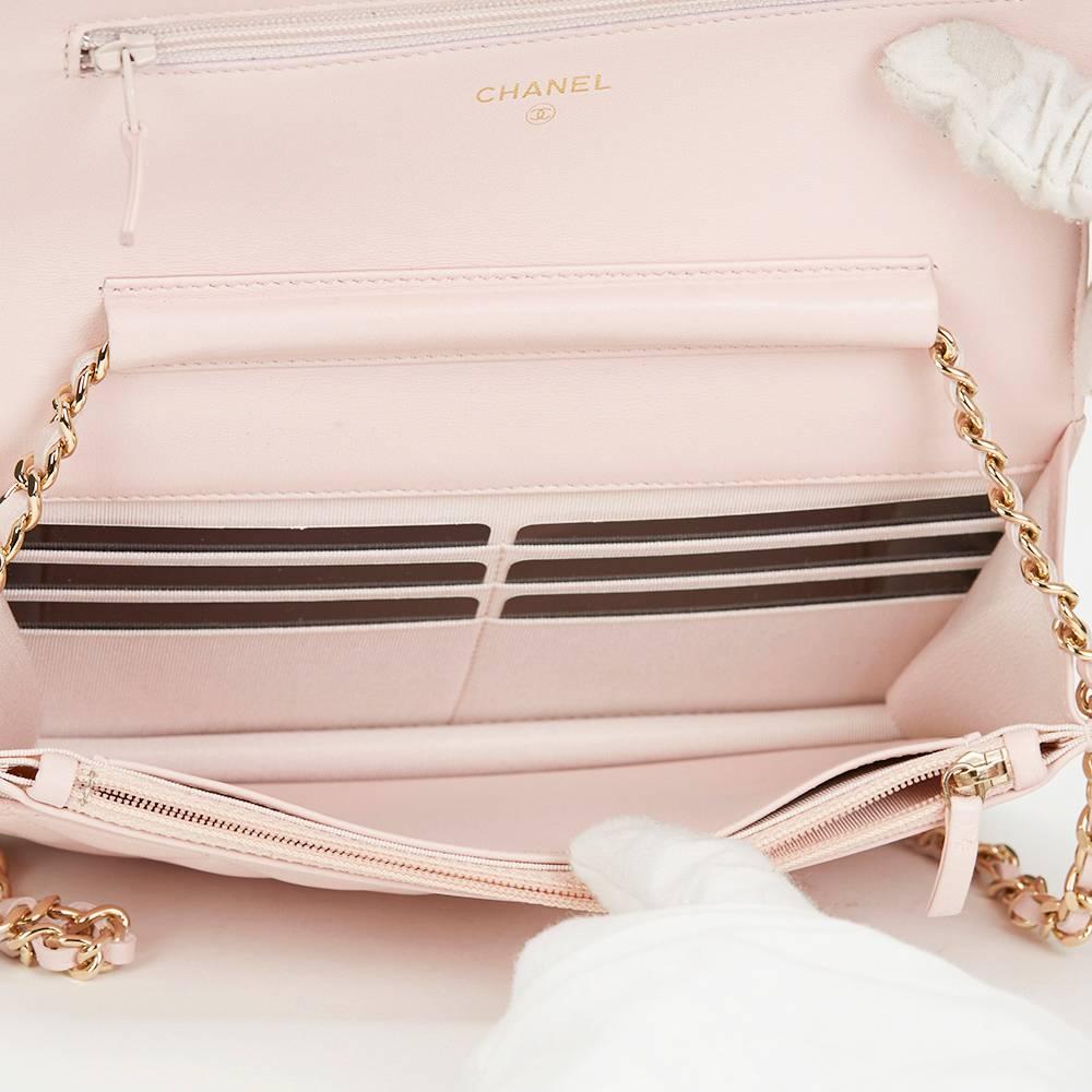 2013 Chanel Pink Quilted Lambskin Leather Wallet-on-Chain WOC 3