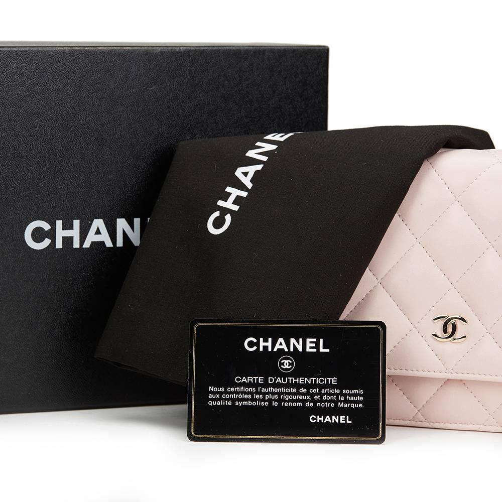 2013 Chanel Pink Quilted Lambskin Leather Wallet-on-Chain WOC 4