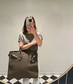 Hermès Taupe Togo Leather Birkin 50cm HAC Retourne