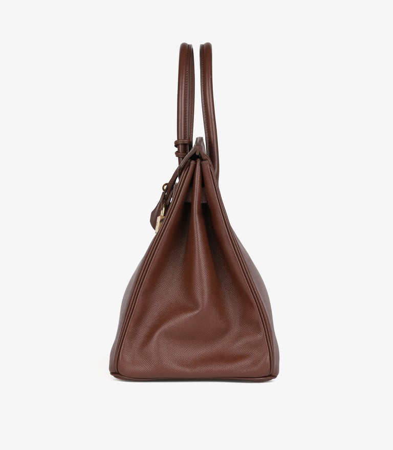 Havane Courchevel Leather Vintage Birkin 35 Retourne, image 5 of 11