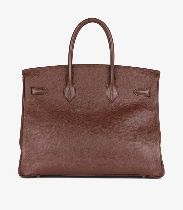 Havane Courchevel Leather Vintage Birkin 35 Retourne, image 6 of 11