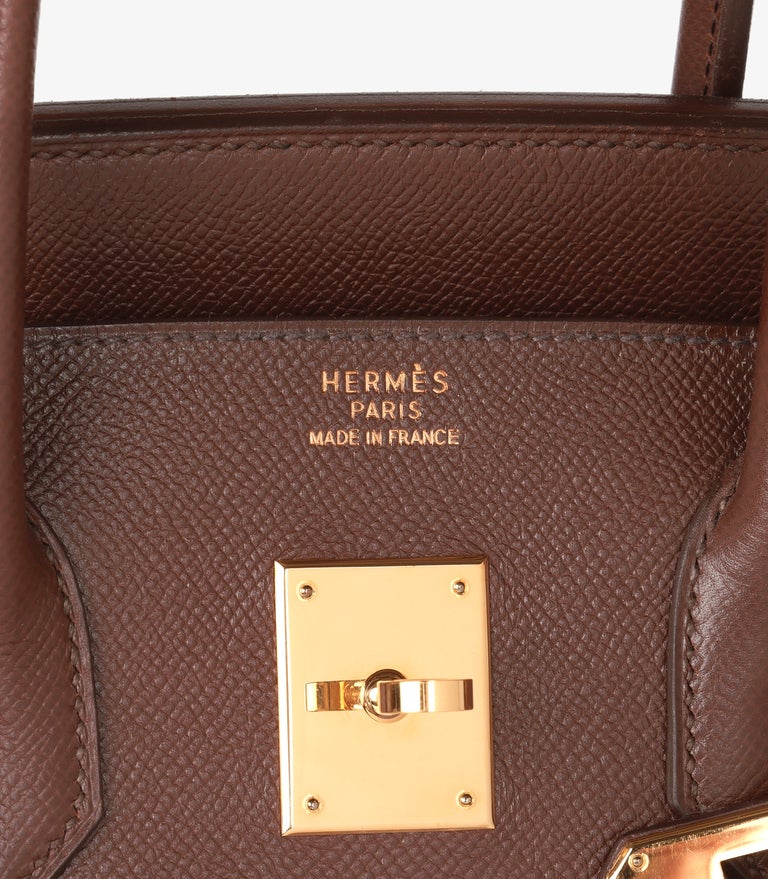 Havane Courchevel Leather Vintage Birkin 35 Retourne, image 8 of 11