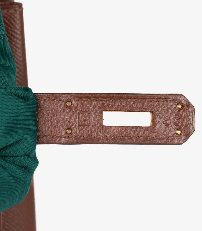 Havane Courchevel Leather Vintage Birkin 35 Retourne, image 10 of 11
