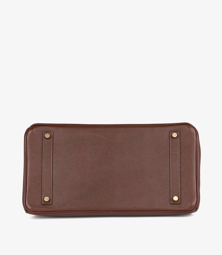 Havane Courchevel Leather Vintage Birkin 35 Retourne, image 7 of 11