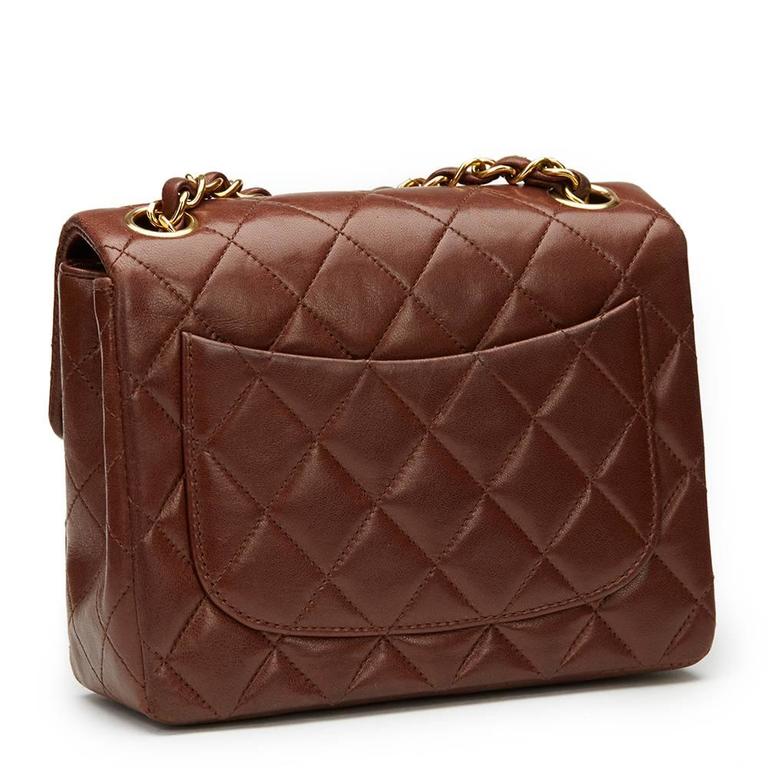 chanel flap brown