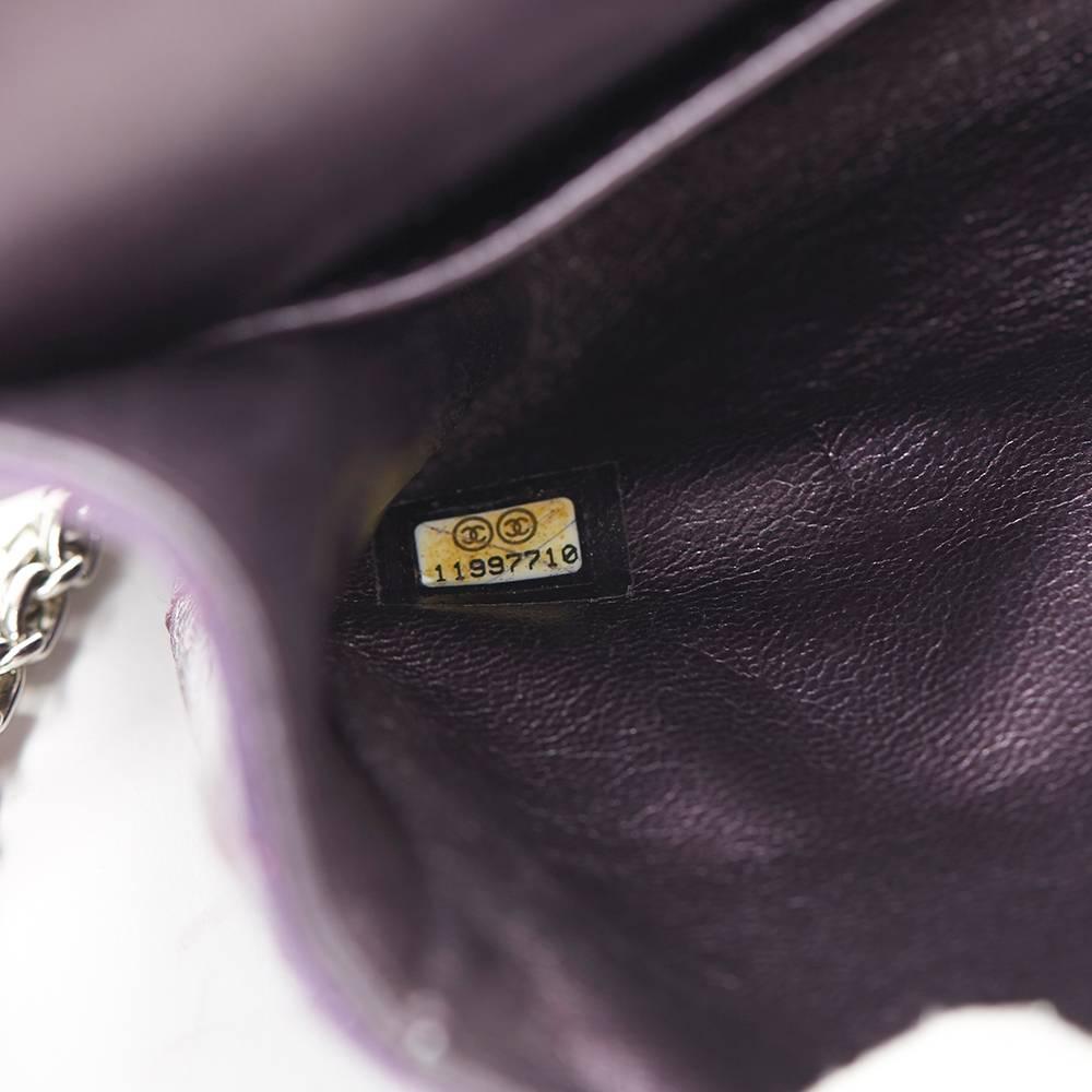 2007 Chanel Violet Metallic Aged Calfskin 2.55 Reissue 225 Double Flap Bag In Good Condition In Bishop's Stortford, Hertfordshire