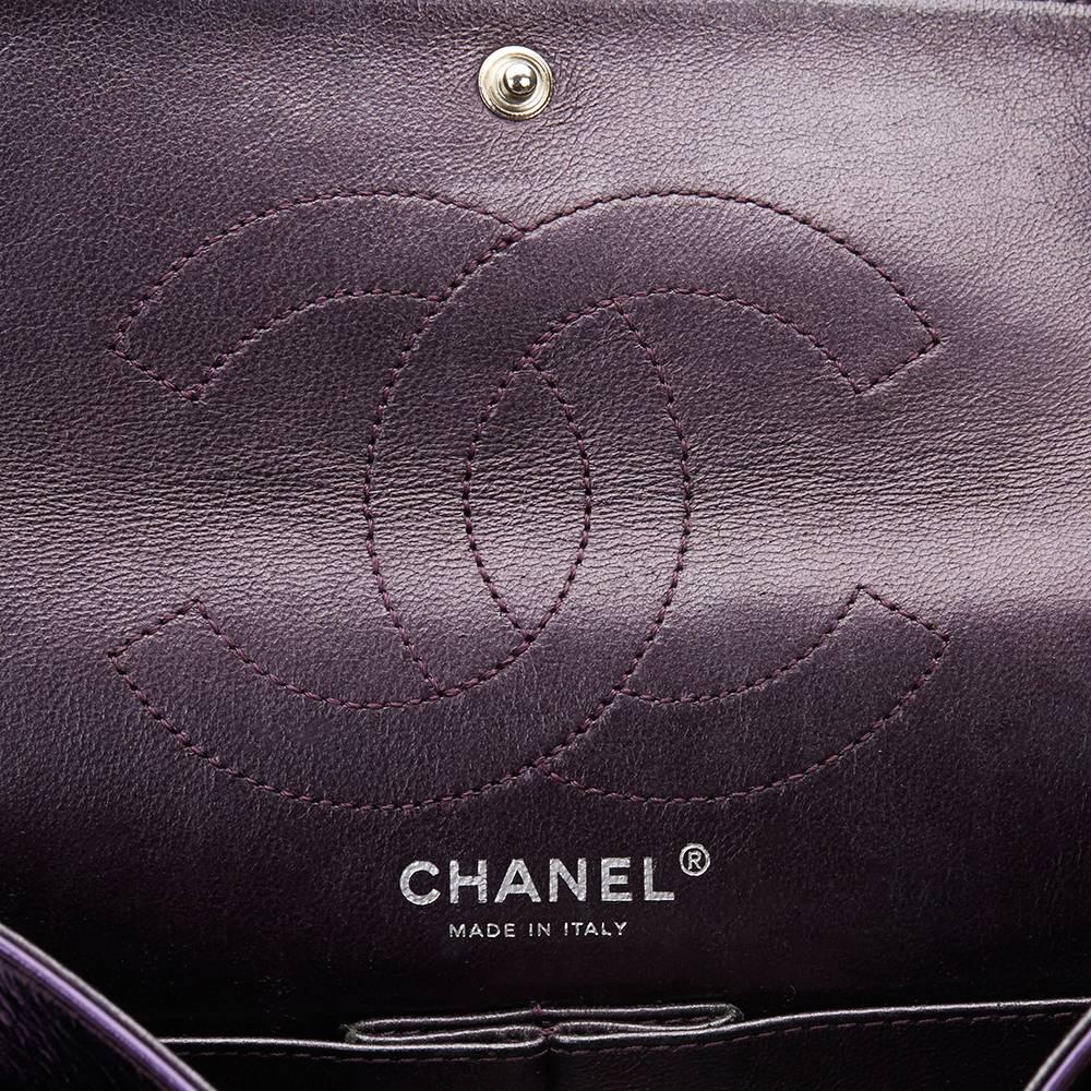 2007 Chanel Violet Metallic Aged Calfskin 2.55 Reissue 225 Double Flap Bag 1