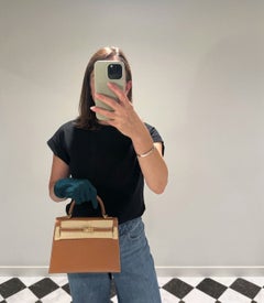 Hermès Gold Veau Madame Leather Kelly 25cm Sellier