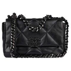Chanel 2023 SO Black Quilted Lambskin Small 19 Flap Bag - Limited Edition