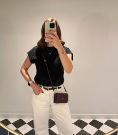 Prada Burgundy Saffiano Leather Mini Pouch