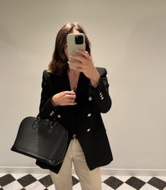 Louis Vuitton 2002 Black Epi Leather Vintage Alma PM