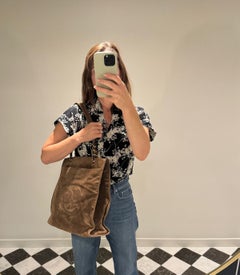 Chanel 1995 Brown Suede Vintage Jumbo Timeless Shoulder Bag