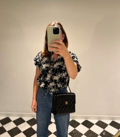 Chanel 1995 Black Quilted Lambskin Vintage Small Classic Single Flap Bag